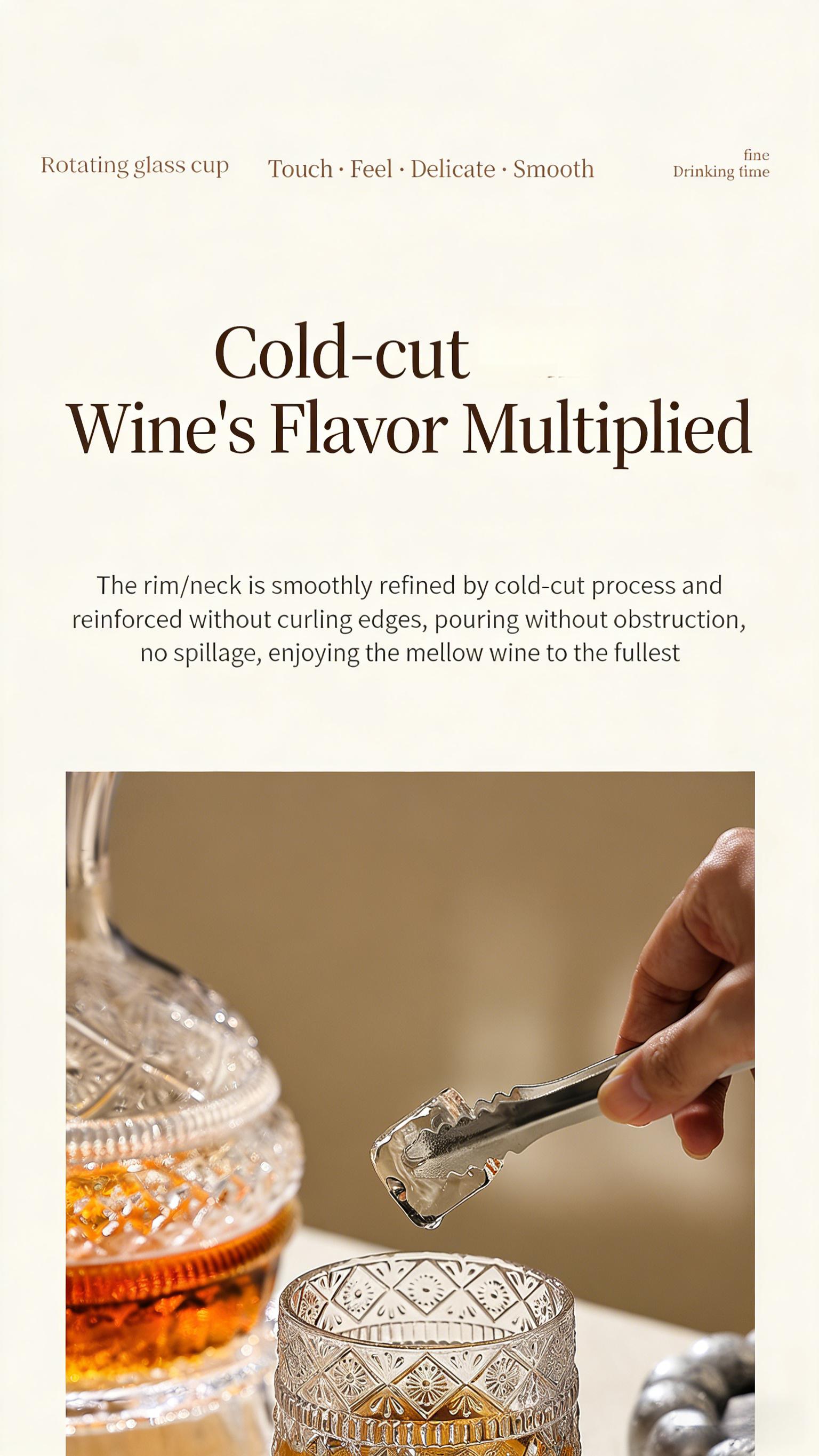 1.6LRotating wine decanter, household rotating non-spill wine dispenser, wine glasses, wine accessories, rotating wine aerator 1.6LRotating wine decanter, household rotating non-spill wine dispenser, wine glasses, wine accessories, rotating wine aerator