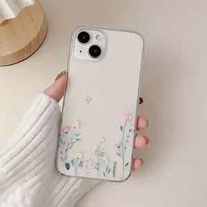 Transparent Anti-Drop Protection Floral Phone Case Cover for Apple iPhone 11 12 13 14 15 16 17 Pro Max XS XR X 7 8 Plus, Unisex Gift for Holidays