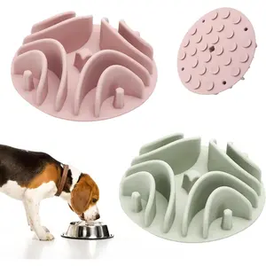 2 count Slow Feeder Insert for  Bowl, Anti-  with  Suction Cups, Fits   Bowls, Ideal for Medium, Large Breeds (Green+Pink)