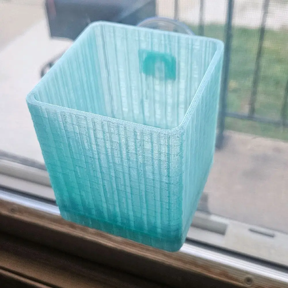 3 inch Window Planter petg square textured