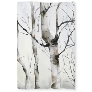 360 stand Decorative Duvet Cover - Minimalist Twin Extra Long Bedding Linen with 3 Birch Trees Design for Home Decor, Extra-Long Duvet Covers, Duvetcover, Rustic