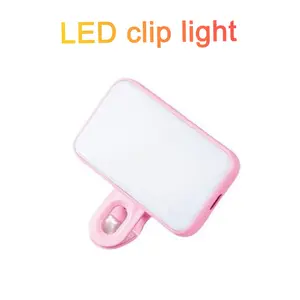 Small Clip-On Fill Light, Three Color Lighting Selfie Accessory, Five Colors Available, 150mah Battery Outdoor Use, No Charging Cable Included
