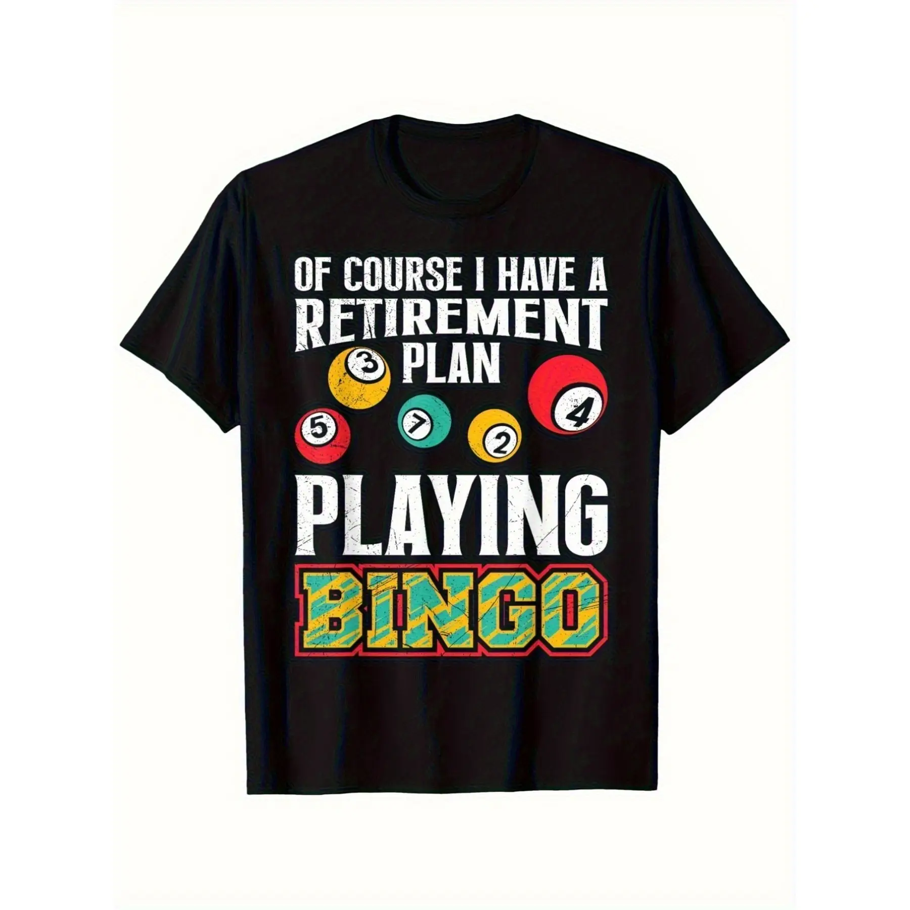 Men's  Women's 100 Cotton Retro Bingo Player T-Shi unisex soft cotton short sleeve t shirt, vintage graphic casual tee for men women teens, perfect birthday holiday gift for camping travel gym daily street  wear