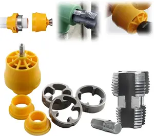 Electric Drill Compatible PVC Pipe Threader Kit with Various Die Sizes, PVC Thread Maker Tool for Electric Drill, PVC Thread Maker Tool, PVC Pipe Threader with 3 Dies, 1/2", 3/4", 1"