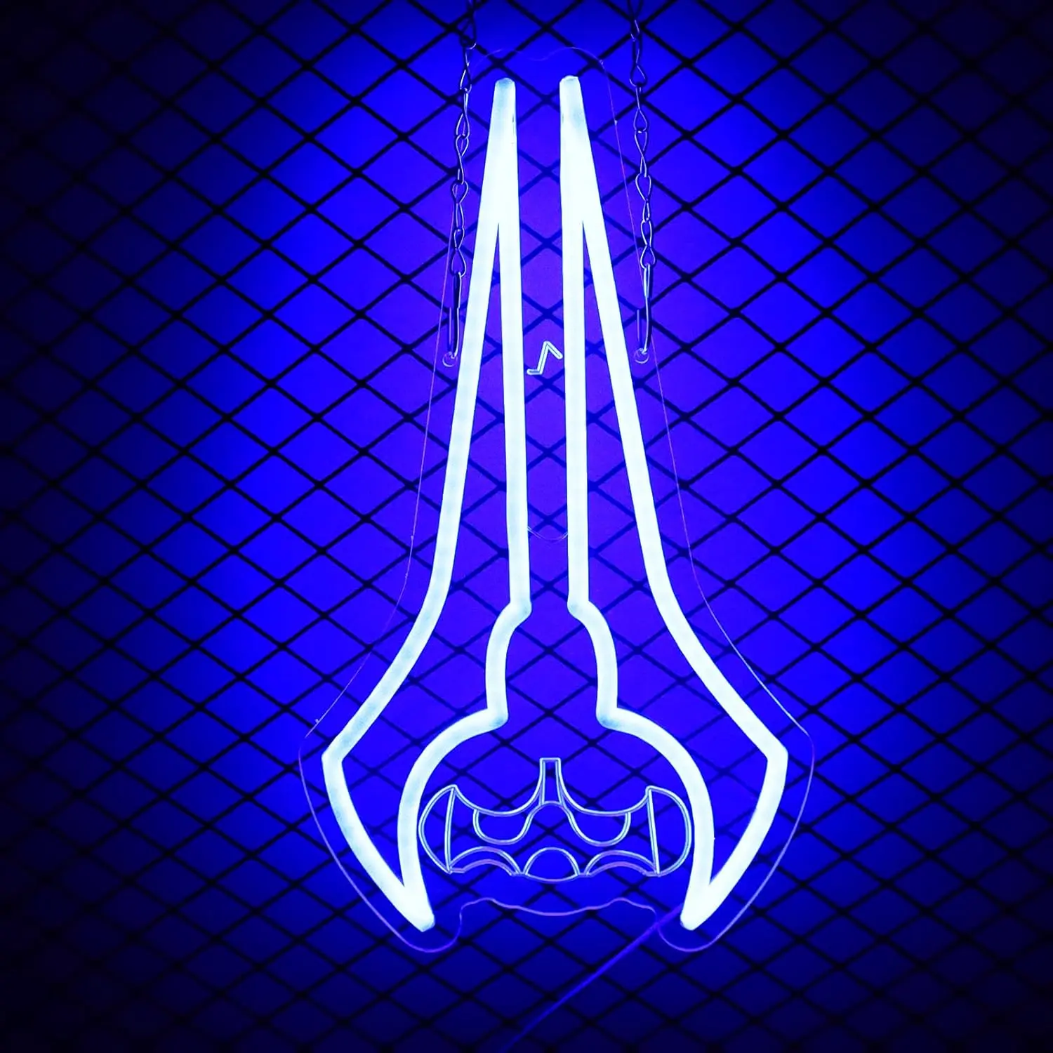 Bat Shape USB-Dimmable Blue LED Neon Sign - Indoor Wall Decor for Bar, Beer Lover, Home Improvement Lighting Accessories (Neon Sign for Indoor Use)