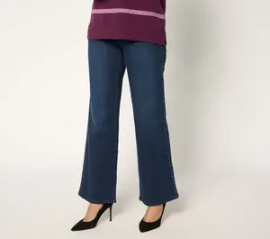Belle by Kim Gravel Tall Primabelle Denim Studded Wide Leg Jean