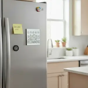 "Adulting- Would Not Recommend" Laser Engraved Mirror Magnet