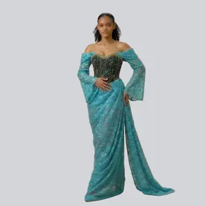 Seraphina Embellished Kitenge & Lace Corset Gown