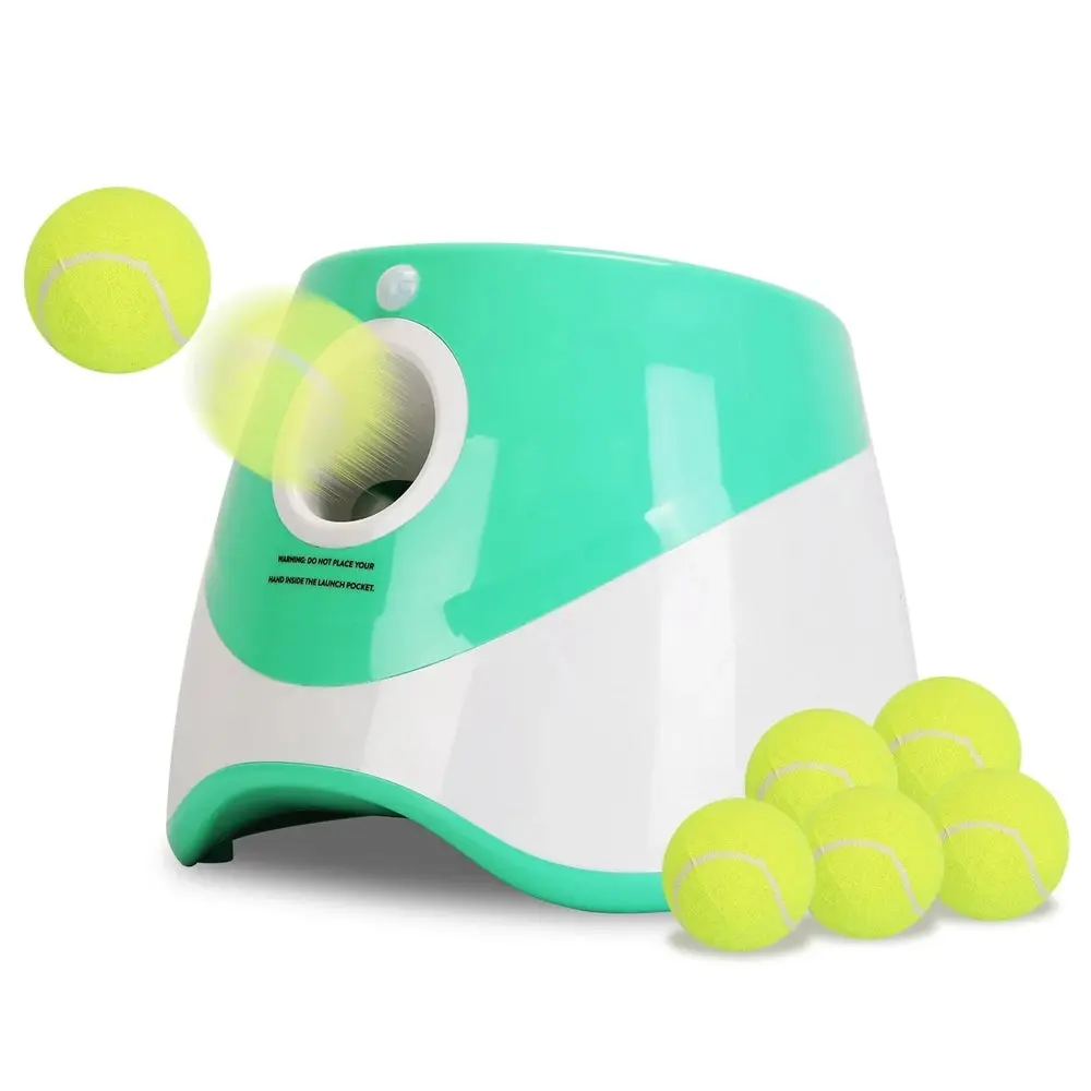 Automatic Ball Launcher — 6 Tennis Balls, 3 Distance Settings
