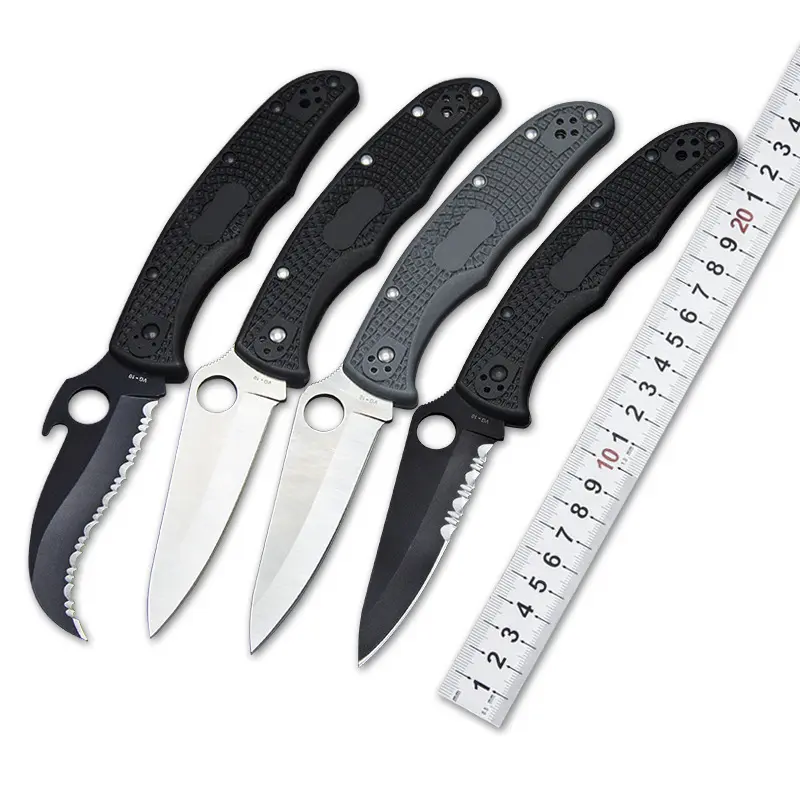 Outdoor Spider Folding Knife - High-Hardness VG-10 Stainless Steel Blade, Lightweight Right-Handed Camping & Fishing Tool with Ergonomic Handle, Plain Edge for Survival, Hiking, and Outdoor Adventures