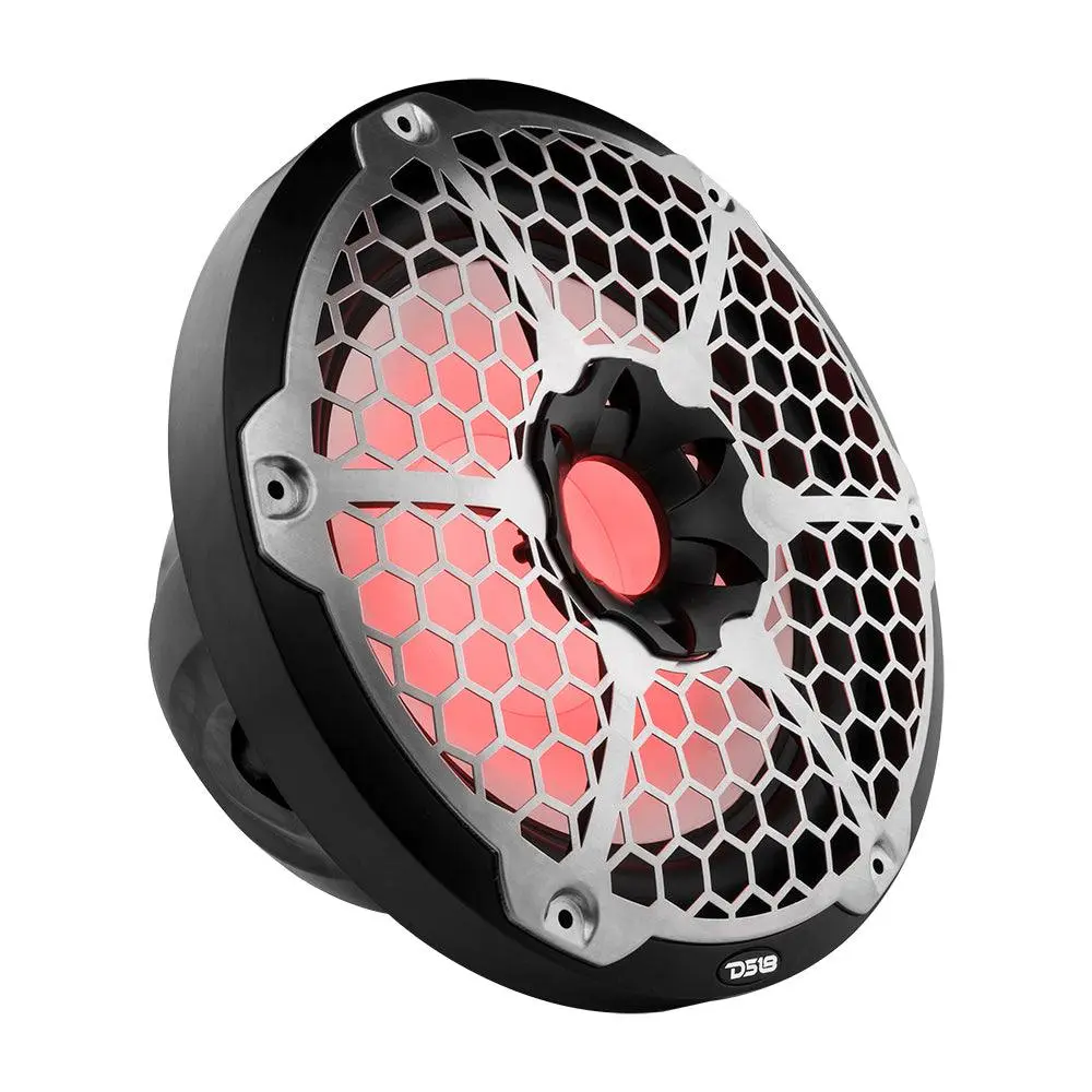 NXL 12" Water-Resistant Water Proof Marine Subwoofer Stereo Speaker System with RGB LED Lights, RGB Connectors, 350W RMS, SVC 4-Ohm, Composite Frame, Loud Bass Audio Component (Black), Loud Bass Speakers, Built-In Leds