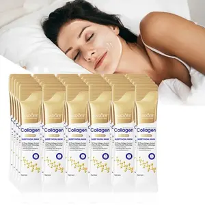 20 Pack Collagen Sleep Mask, Boosts Collagen Tenfold, No Rinse Night Care, Moisturizing Hydrating, Travel-Friendly Individually Wrapped