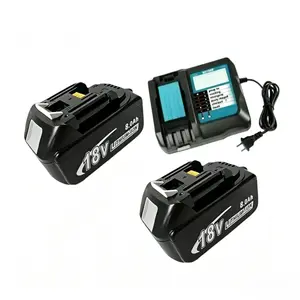 2PACK,Compatible with Makita 18V 8Ah lithium battery BL1860B, including electric drills, angle grinders and other cordless power tools. Building and woodworking tool accessory batteries with long battery life and LED battery level indicator. cutting metal