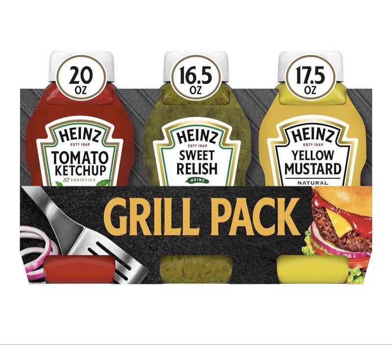 Tomato Ketchup, Sweet Relish & Yellow Mustard Grill Pack, 3 ct Pack