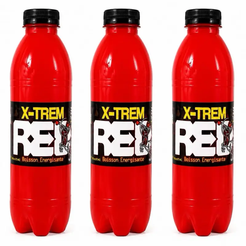 X-Trem Red Boisson Energisante Energy Drink 16 fl oz (473 ml)- Pack of 3