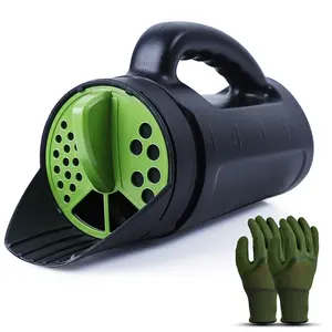 3-Adjustable-Setting Handheld Spreader, Multi-Use Lawn Spreaders for Fertilizer, Grass Seed, Salt and Ice Melt, Portable Spreader for Yard and Garden Snow Removal - Up to 80 Oz