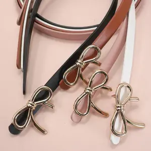 Bow Buckle Leather Belt