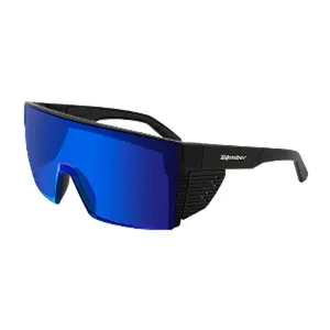 Bomber - Buzz Z87+ Johnny Matte Black / Blue Mirror Sunglasses
