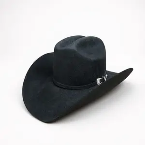 30x Marlboro Black Wool Western Hat-ZG30 Handcrafted Cap Premium Headwear