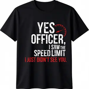 Yes Officer Speeding Shirt - For Car Enthusiasts _ Mechanics Gift Unisex T-Shirt[180] As Gift