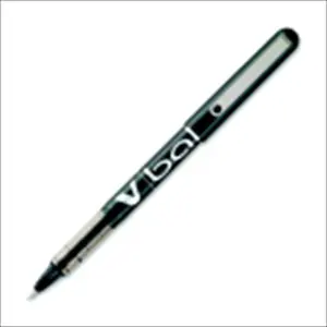 PILOT 1065529 V-Ball Grip Liquid Ink Rollerball Pen, 0.5 Mm. Extra-Fine Tip, Black Ink And Barrel, Pack Of 12