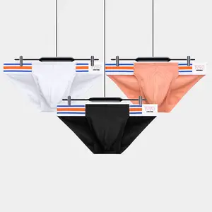 3-Pack Men's Cotton Blend Bikini Briefs Set-Low-Rise with 3D Pouch Moisture-Wicking for Gym/Running Comfortable Sports Big U Pouch Underwear Sexy Personality Male Fashion Panties Underpants Menswear Activewear White boxers Natural Lingerie Stylish