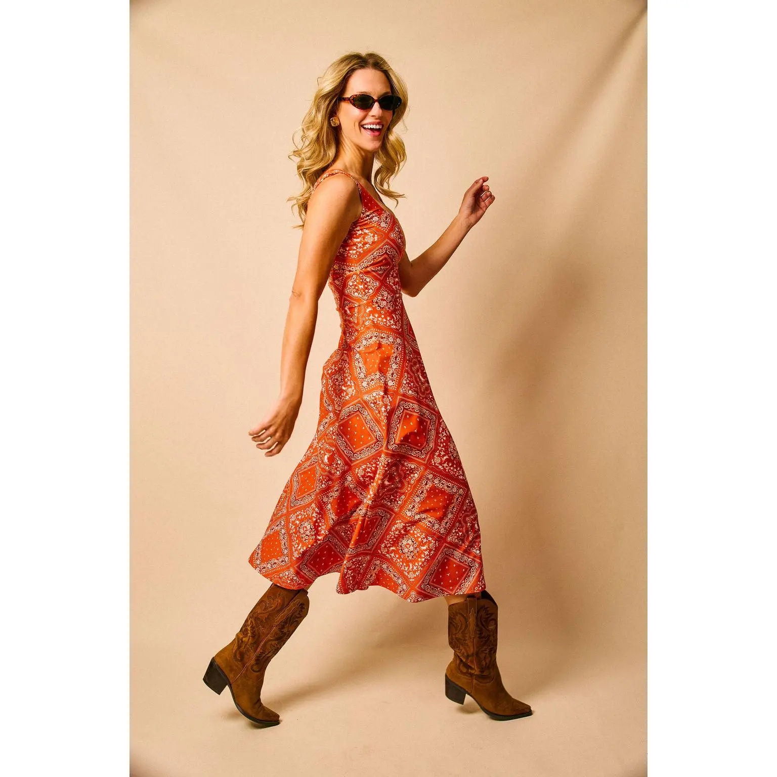 Deidra Dress - Texas Bandana