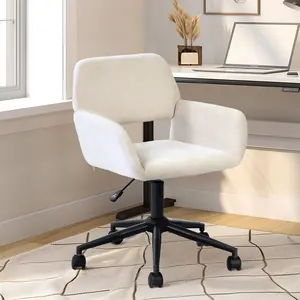 【Deals For You Days】Homy Casa Modern Design Ergonomic Office Chair with Lumbar Support & Height Adjustable Pneumatic Mechanism for Home Office Desk Chairs