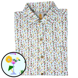Super Stretch - Vacation Drinks Hawaiian Shirt