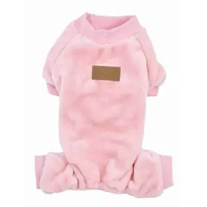 Parisian Pet 'Velour Pajama Blush' for Dogs & Cats, Soft Pet Sleepwear, Luxury Dog Pajamas, Blush Pink-Valentine's Day