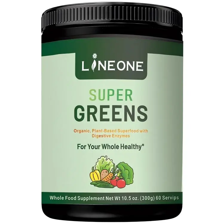 Daily Super Greens Powder - 30 Serves - Gut Cleanse & Digestion Supplement, Organic Fibre, Prebiotics spirulina Edible Dietary Natural Healthcare Vitamin Fitness Optimum