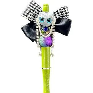 Fancy Beadable Pen Checkered Bow