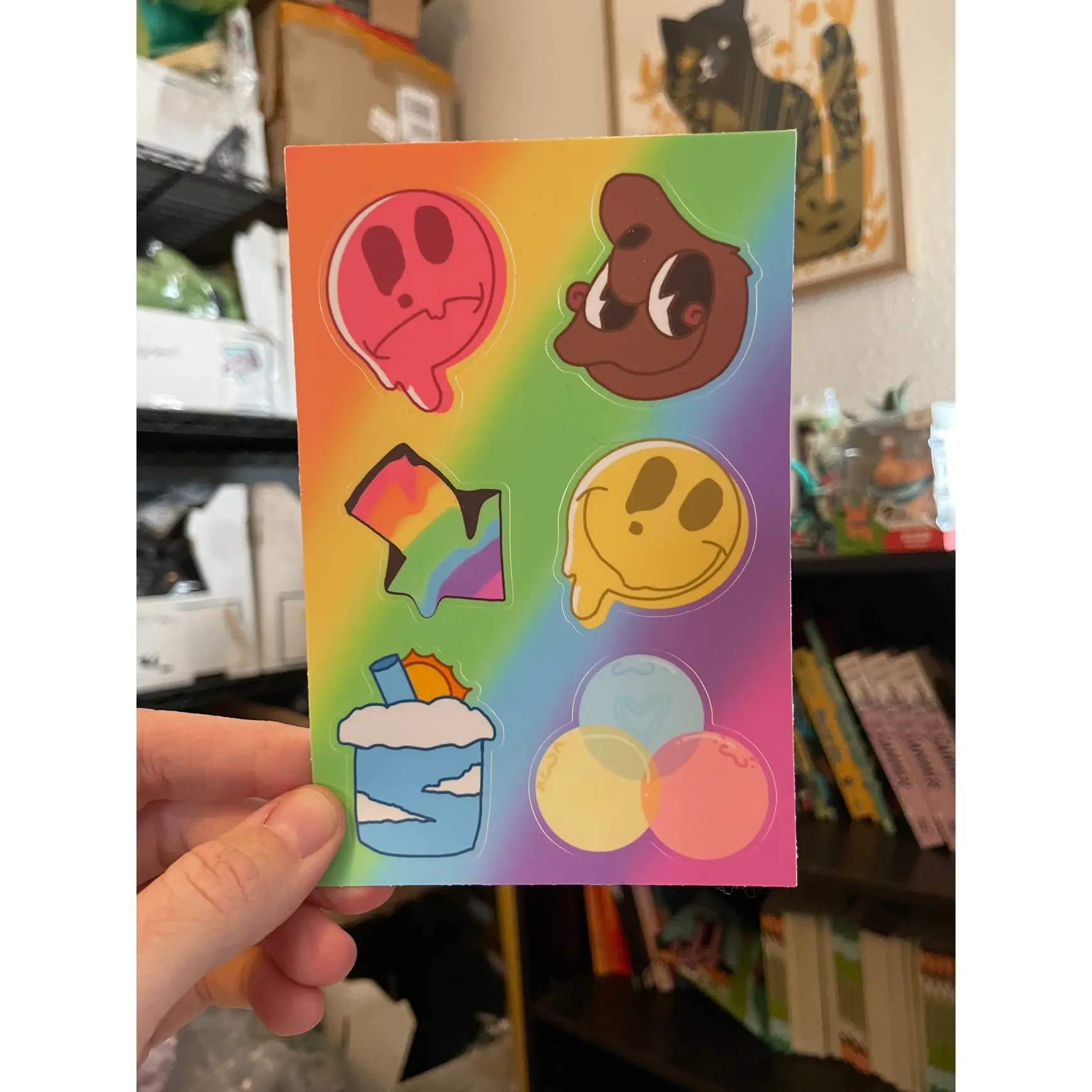 Drippy Smiley Sticker Sheet