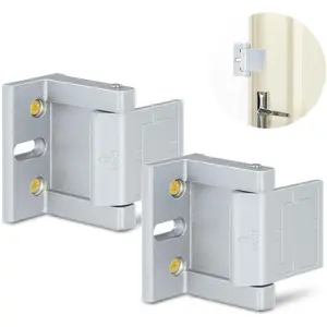 2 Pack Door Latches for Top of Door,  Door Reinforcement Lock for  and Hotel,  with Stainless Steel Screws