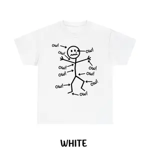 Humorous Chronic Pain Awareness T-Shirt, Funny Summer Casual Tee, Round Neck Short Sleeve Graphic Shirt, Comfortable Everyday Wear, Unisex Gift Top
