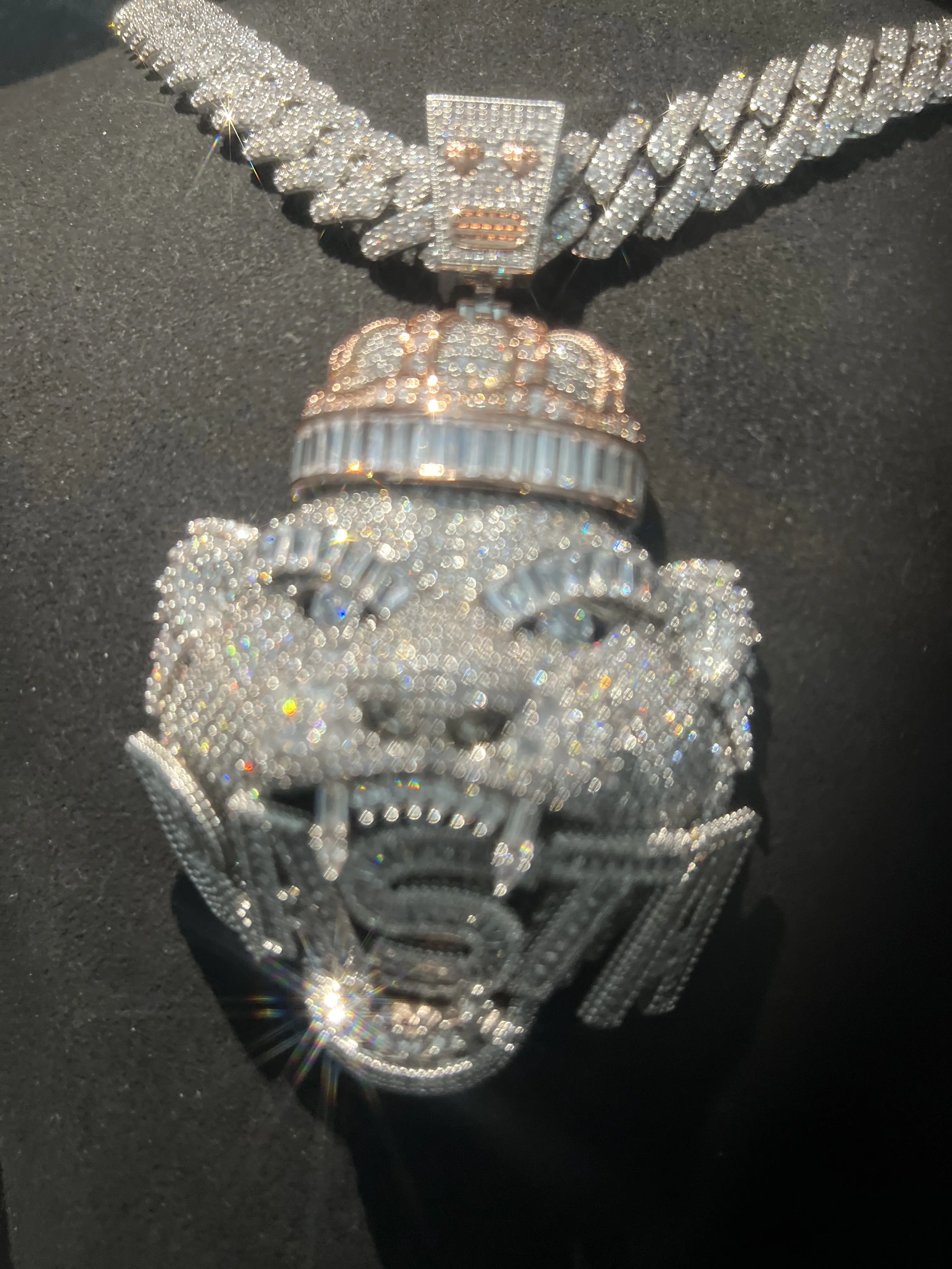 Customized Lion Head Pendant Bright Cut Hip Hop Pendant 3D Full Diamond Hip Hop Premium Pendant Father's Day Mother's Day Luxury Rap Pendant, Perfect Gift for Boyfriend, Hip Hop Luxury Jewelry