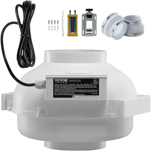 VEVOR Radon Mitigation Fan System,6inch 380CFM,6 X4 Kits