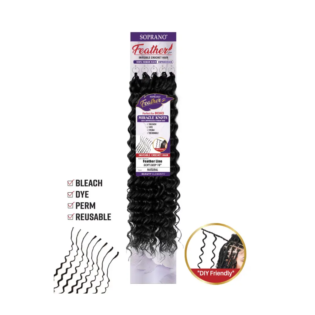 SOPRANO VIRGIN REMI Feather Line SOFT DEEP (60 strands) 18"
