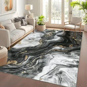 Garvee 2x6ft Scalloped-Beige Runner Rug, 1200gsm Polyester Shag Mat, 350gsm Pile, Non-Slip Washable Floor Mat for Bathroom, Kitchen, Laundry Room