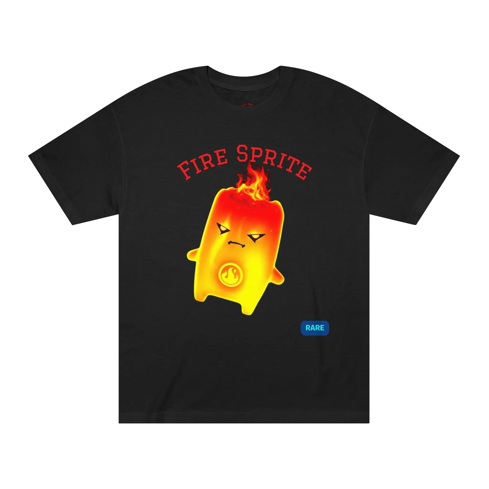 Women's Classic Fire Sprite Apparel, Solid Shortsleeve T-Shirt, Comfortable Fabric, Flattering Fit, Casual, Cotton, Ribbed, Round Neck, Top, All Seasons, Crew Neck, Graphic Print, Machine Wash, Athletic