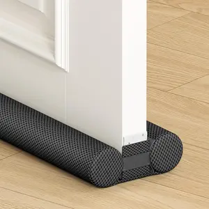 Door Draft Stopper 30" to 36" Soundproofing Under Door Draft Blocker, Adjustable Noise Stopper Seal Large Gap, Black