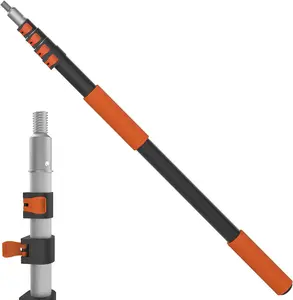 Telescoping Pole, 5-20FT Aluminum Extension Pole(26FT Reach), Multi-Purpose Paint Roller for Painting, Dusting and Cleaning
