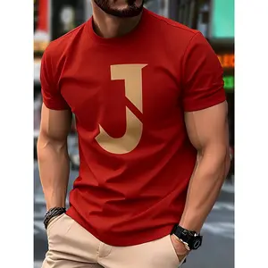 100% cotton men's casual fashion printed T-shirt