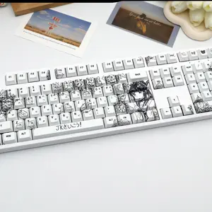 137 Key Jk Girl Keycaps, Pbt Dye Sublimation Cherry Profile, Compatible with Mx Axes, Fits Keyboard Models 61/64/68/87/96/104/108