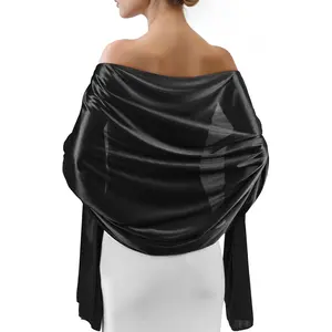 Women's Elegant Satin Shawl Wrap - Wedding Bridal Cover Up & Bridesmaid Dress Scarf, Formal Party Evening Accessory, Hand/Dry Cleanable - Versatile Wedding Party Scarf Gift for Bridesmaids