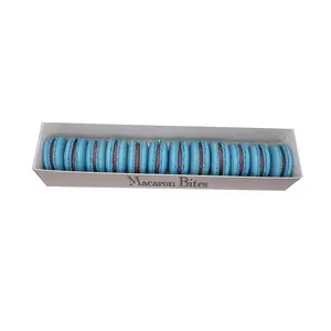 Macaron Bites Blueberry French Macarons Cookies Gift Box 12 Count Delicate Crunchy Exterior Moist Cake Like Interior Creamy Exotic Fillings