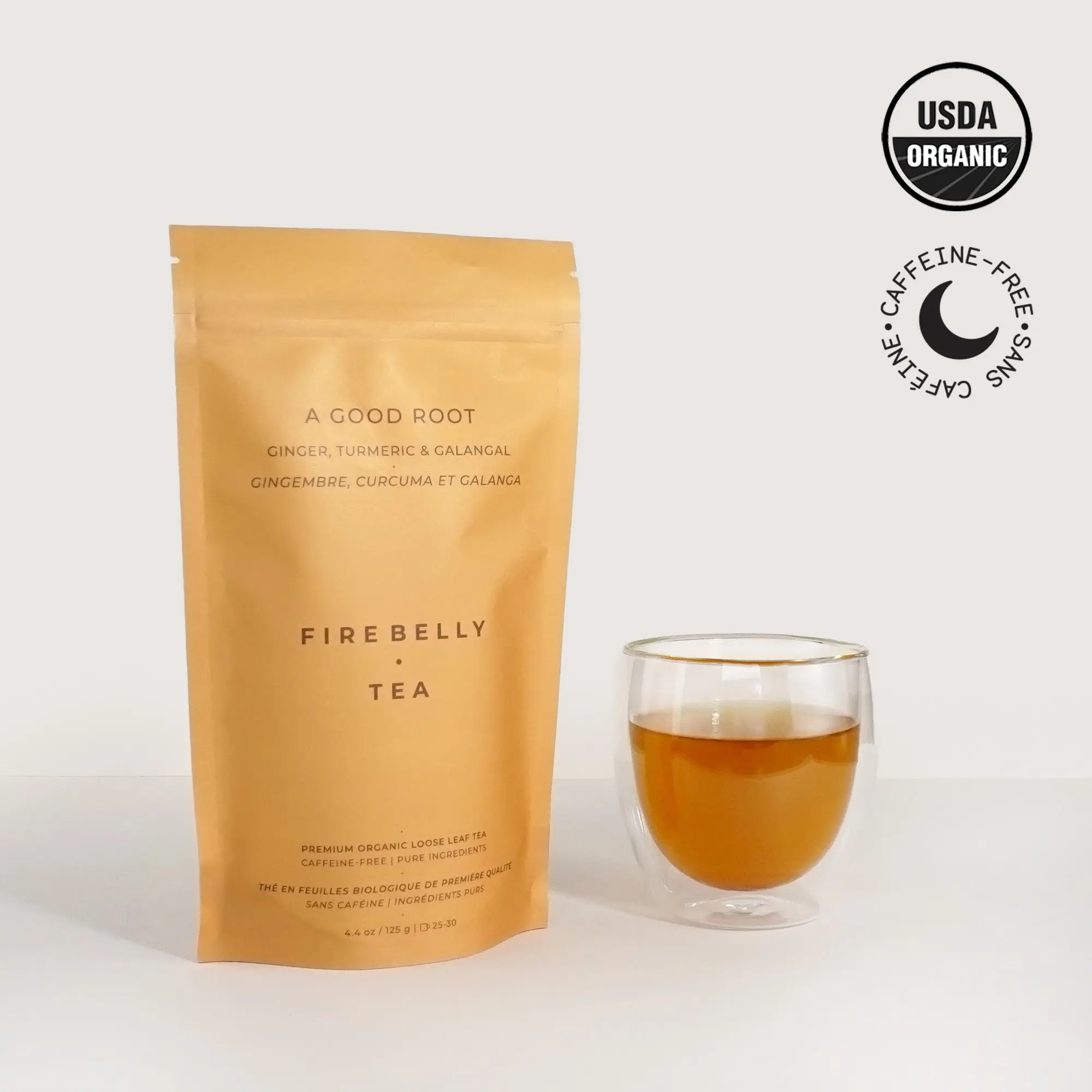 A Good Root Tea - Organic Ginger Turmeric Herbal Tea for Digestion & Bloating