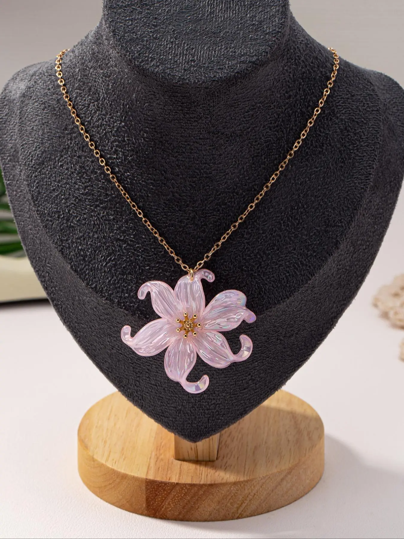 Fashion Flower Design Pendant Necklace for Women, Fashion Jewelry for Party, Daily Clothing Decor, Trendy All-match & Exquisite Jewelry for Birthday G