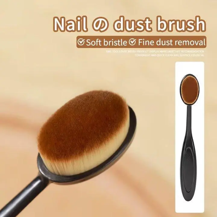 Chrome Nail Dust Brush – Soft Buffer Brush for Perfect Shiny Chrome Nails