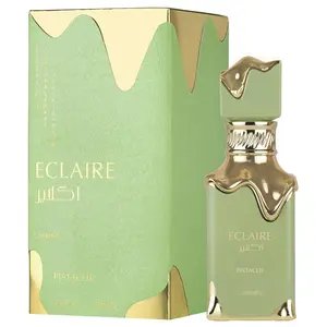 Lattafa Eclaire Pistache – Gourmand, Nutty, Creamy, Musky – Eau de Parfum Spray Long-Lasting Fragrance for Women, 3.4 Ounce / 100 ml